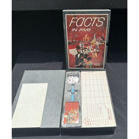 Vintage 1967 3M Co. “Facts in Five” Bookshelf Game of Knowledge Complete -S1 - Picture 1 of 9